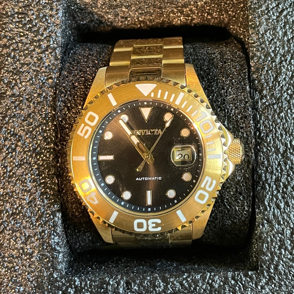 Invicta Gold and Black Dive Watch
